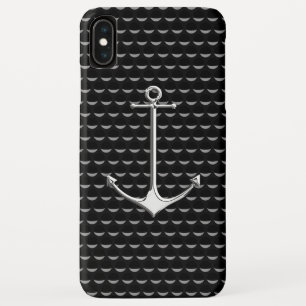 Chrome Anchor on Wave Cups Nautic Lifestyle iPhone XS Max Hülle