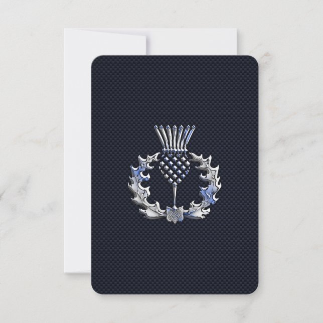 Chrome auf Carbon Fibre Print Scottish Thistle (Vorderseite)