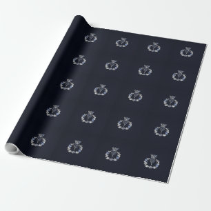 Chrome auf Carbon Fibre Print Scottish Thistle Geschenkpapier