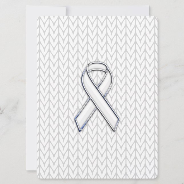 Chrome auf dem "White Strick Ribbon Awareness Prin (Vorderseite)