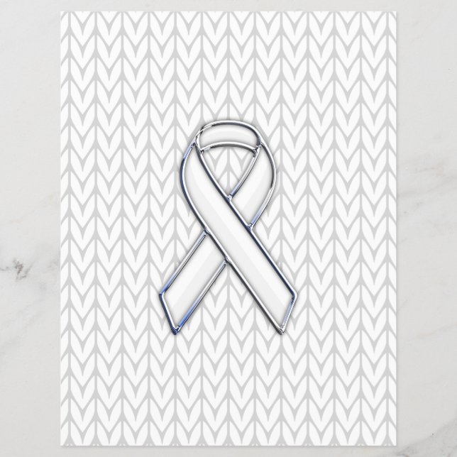 Chrome auf dem "White Strick Ribbon Awareness Prin Flyer (Vorne)