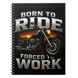 🏍️ Chrome-Biker-Totenkopf-Stil für Motorradfahrer Notizblock