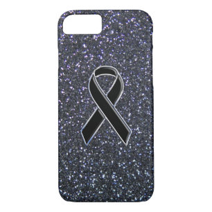 Chrome Black Ribbon Awareness Midnight Blue Case-Mate iPhone Hülle