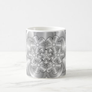 Chrome-Blume - Silver Coffee Tasse
