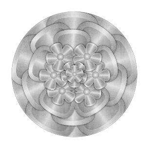Chrome-Blume - Silver Cutting Board Schneidebrett