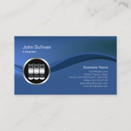 Chrome Books Icon Librarian Business Card Visitenkarte