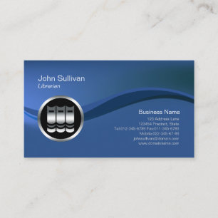 Chrome Books Icon Librarian Business Card Visitenkarte