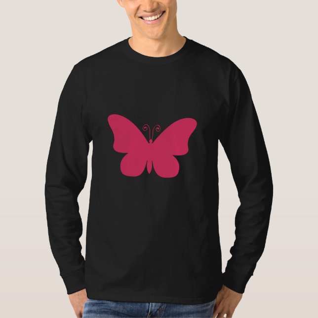 Chrome Butterfly in Rot T-Shirt (Vorderseite)