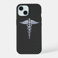Chrome Caduceus Medizinisches Symbol Kohlenstofffa