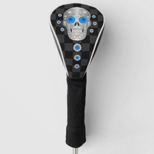 Chrome Calavera (Blue Rose) Golf Head Cover Headcover