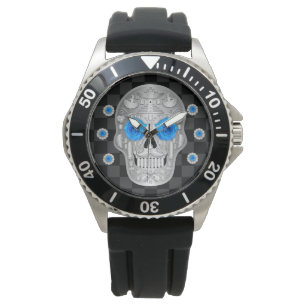 Chrome Calavera (Blue Rose) Watch Armbanduhr