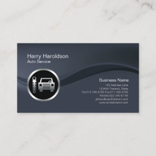 Chrome Car Thermostat Auto Service Business Card Visitenkarte