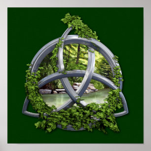 Chrome Celtic Trinity Knot Poster