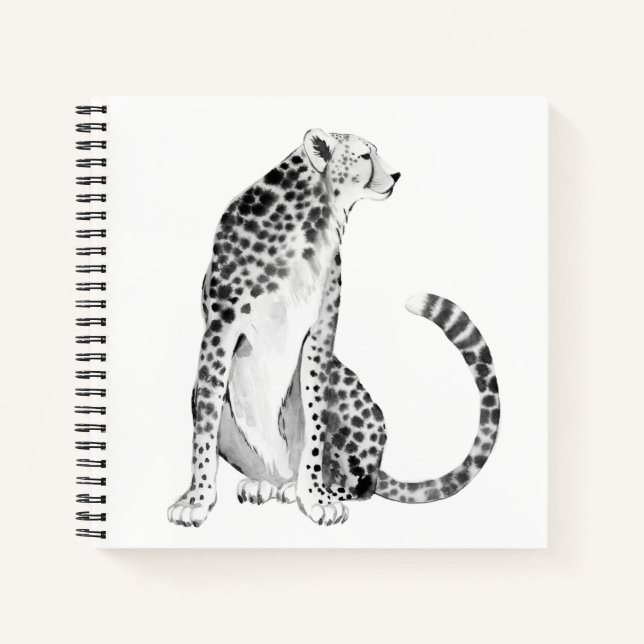Chrome Cheetah Notizbuch (Vorderseite)