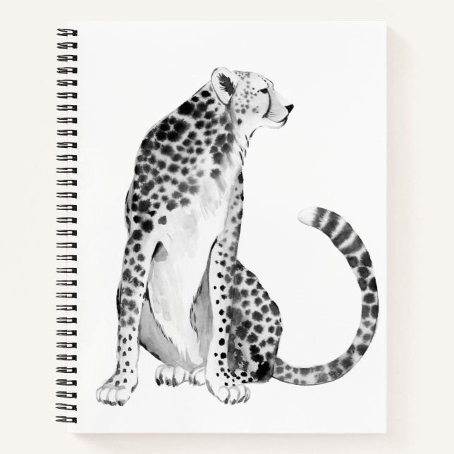 Chrome Cheetah Notizbuch (Vorderseite)