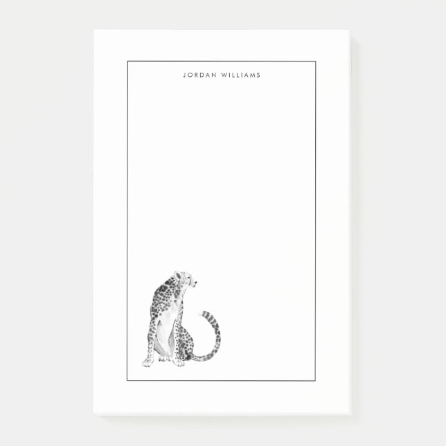 Chrome Cheetah Post-it Klebezettel (Vorderseite)