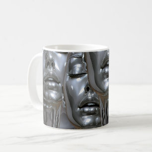 Chrome-Gesichtskaskade Kaffeetasse