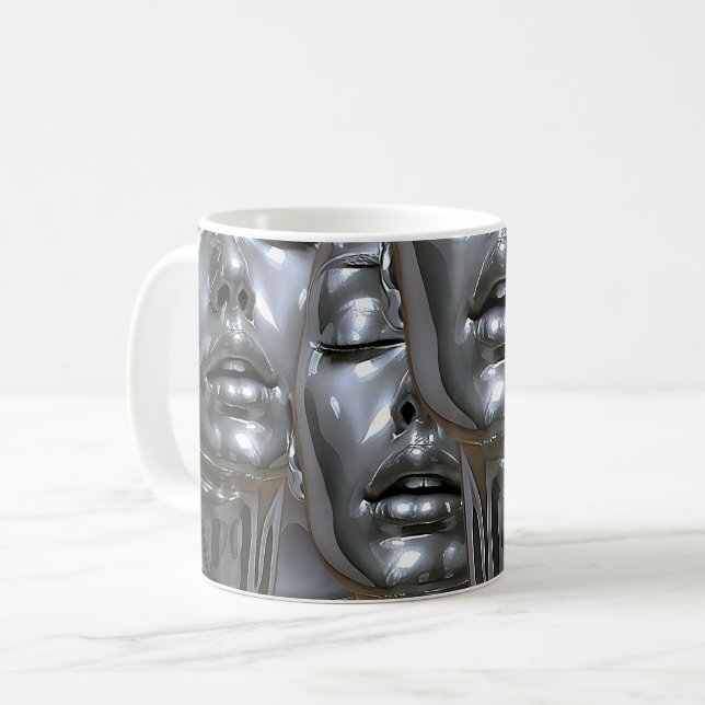 Chrome-Gesichtskaskade Kaffeetasse (Vorderseite Links)