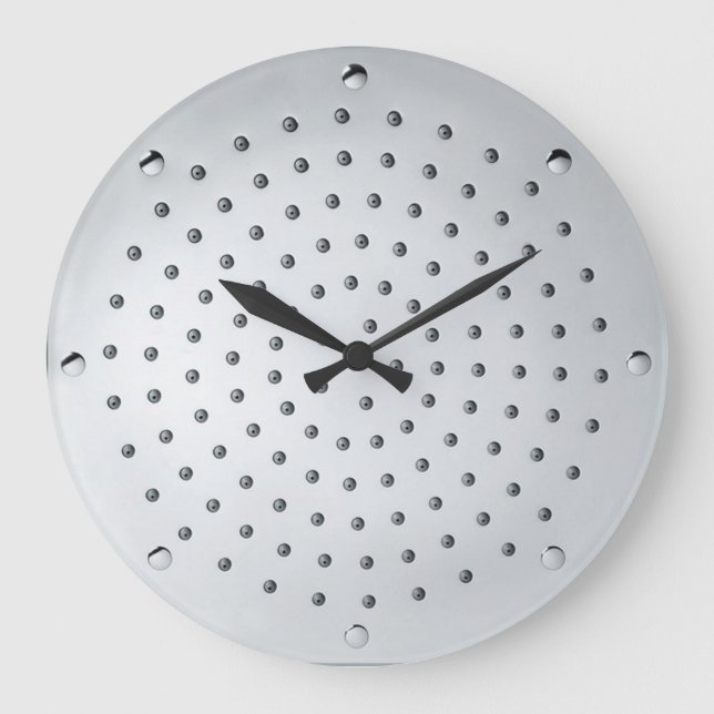 Chrome Grate Face Große Wanduhr (Vorderseite)