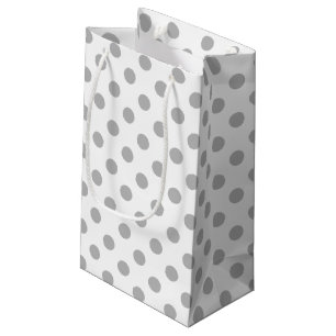 Chrome Gray Polka Dots Circles Kleine Geschenktüte