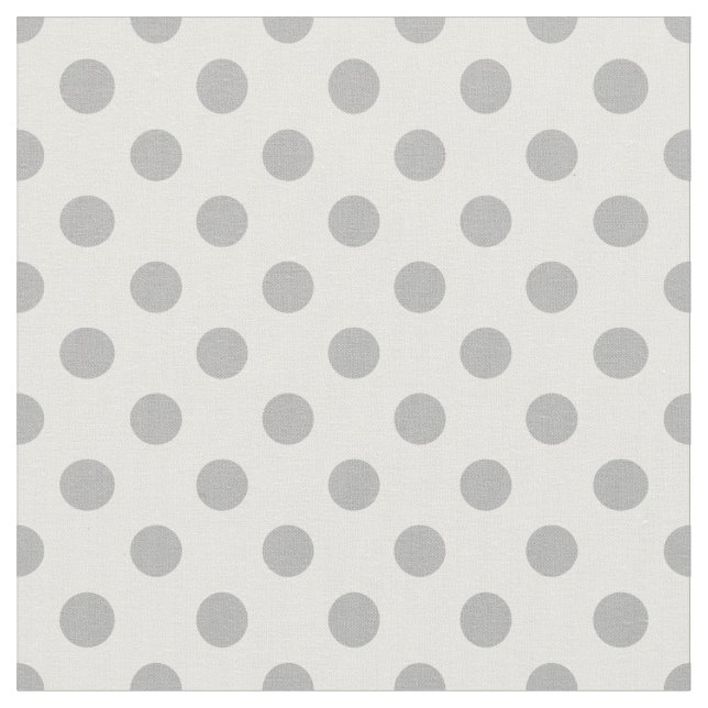 Chrome Gray Polka Dots Circles Stoff (Nahaufnahme)