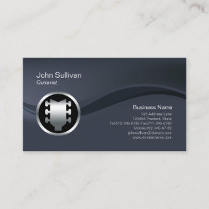 Chrome Guitar Headstock Guitarist Business Card Visitenkarte