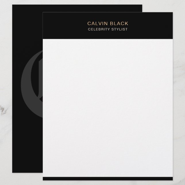 Chrome Hearts Professioneller moderner minimalisti Briefbogen (Vorne/Hinten)