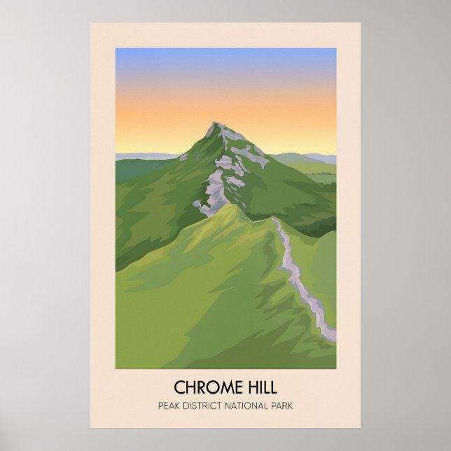 Chrome Hill Peak District Reiseplakat Poster (Vorne)