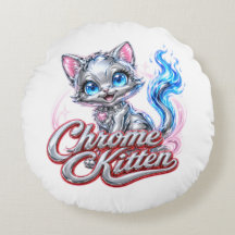 CHROME KITTEN  Baumwoll-Kissenhülle