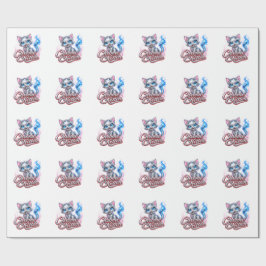 CHROME KITTEN Glanz-Verpackungspapier Geschenkpapier