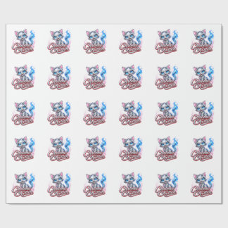 CHROME KITTEN Glanz-Verpackungspapier Geschenkpapier