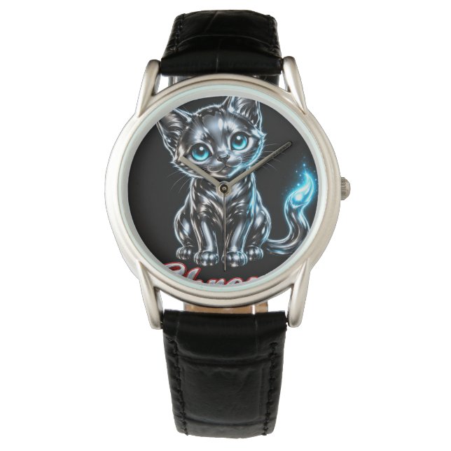 Chrome Kitten Herren Ageless Uhr - Leder  (Vorderseite)