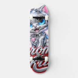 Chrome Kitten Skateboard mit Achsen und Rädern