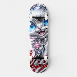 CHROME KITTEN Skateboard, mit Trucks und Rädern Skateboard