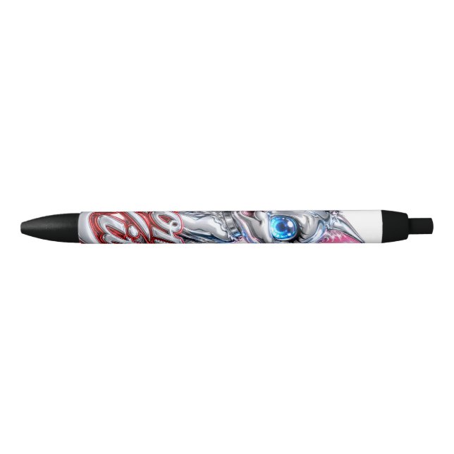 Chrome Kitten Stift mit schwarzer Tinte (Vorderseite)