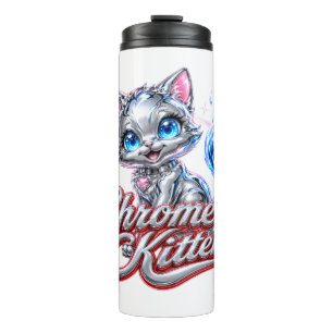 CHROME KITTEN Thermotasse Thermosbecher
