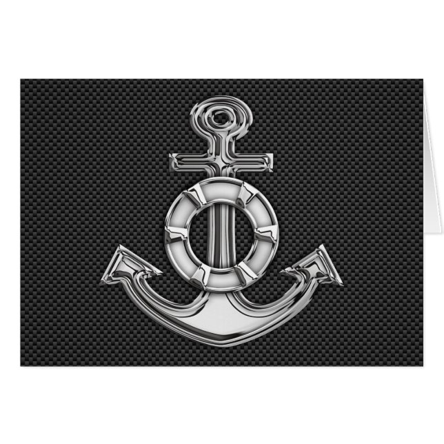 Chrome Lifesaver Anker auf Kohlenstofffaser (Vorderseite (Horizontal))