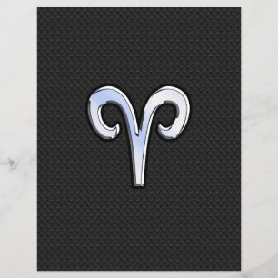 Chrome like Aries Zodiac Sign Flyer