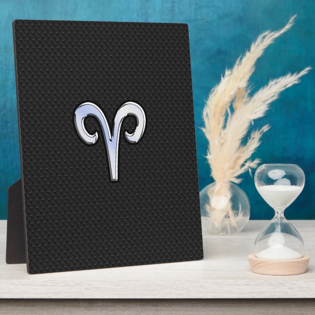 Chrome like Aries Zodiac Sign Fotoplatte (Seite)