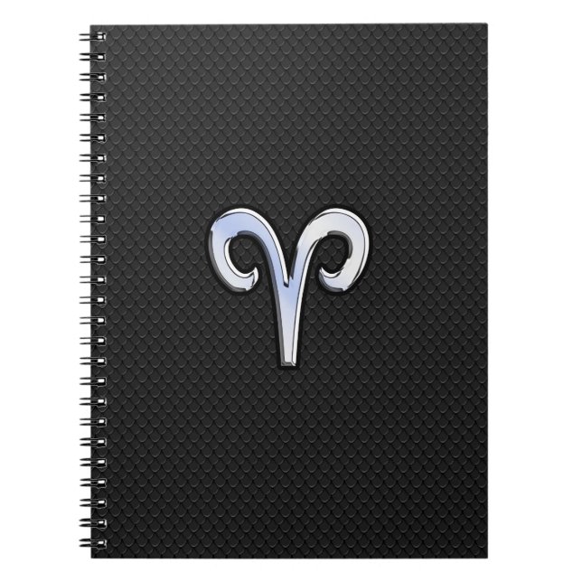 Chrome like Aries Zodiac Sign Notizblock (Vorderseite)