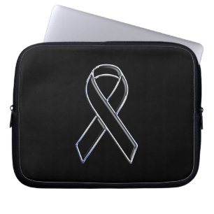 Chrome like Black Ribbon Awareness Laptopschutzhülle