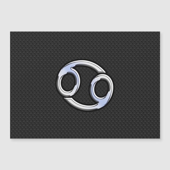 Chrome like Cancer Zodiac Sign auf Schlange Dekora Magnetkarte (Vorderseite)