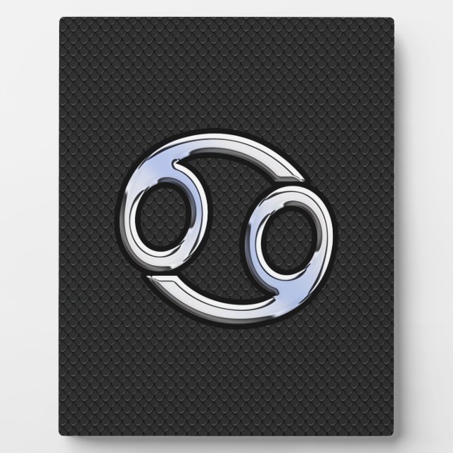 Chrome like Cancer Zodiac Sign auf Schlange Haut S Fotoplatte (Vorderseite)