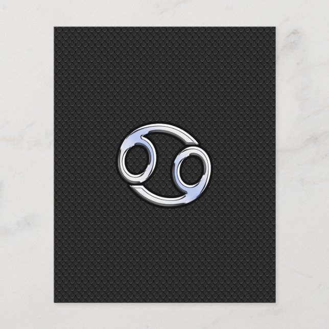 Chrome like Cancer Zodiac Sign Flyer (Vorne)