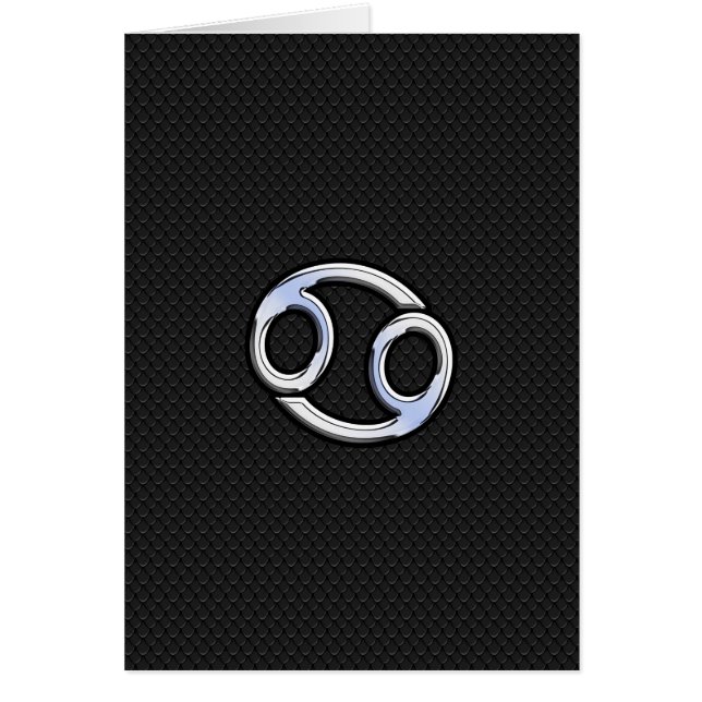 Chrome like Cancer Zodiac-Zeichen auf schwarz (Vorne)