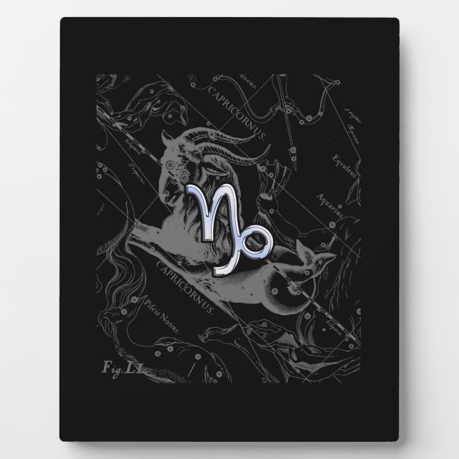 Chrome like Capricorn Zodiac Sign on Hevelius 1690 Fotoplatte (Vorderseite)