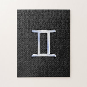 Chrome like Gemini Zodiac Sign Puzzle