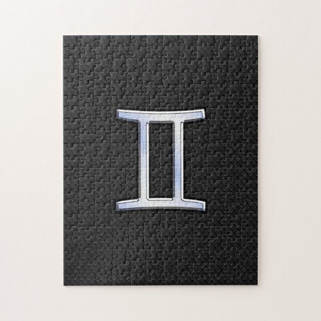 Chrome like Gemini Zodiac Sign Puzzle (Vertikal)