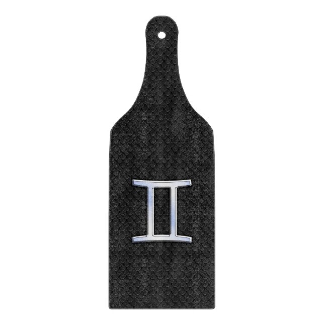 Chrome like Gemini Zodiac Sign Schneidebrett (Vorderseite)