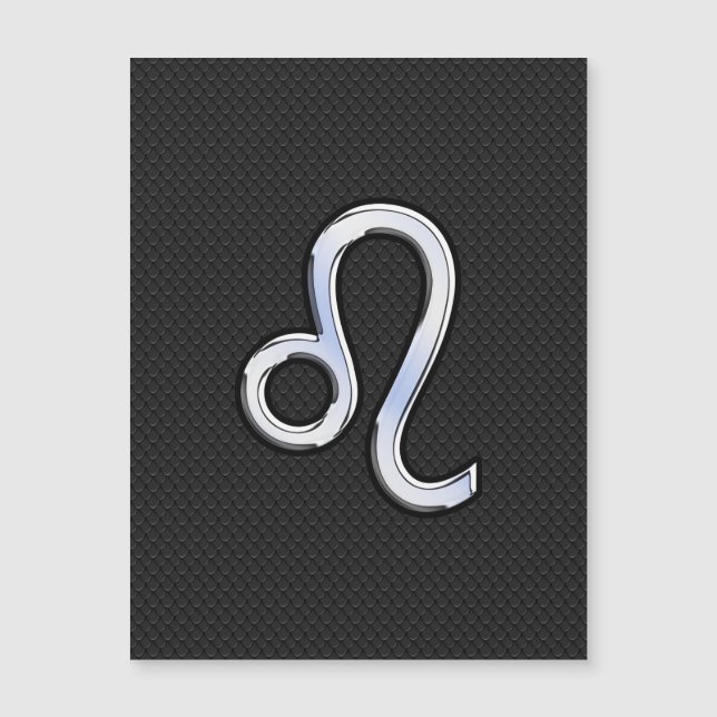 Chrome Like Leo Sign auf Schlangenhaut Magnetkarte (Vorderseite)